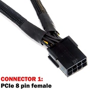 8Pin PCI kartu Video grafis Ekspres GPU VGA 8 Pin Female Dual GPU 8(6 + 2) Pin Male Splitter Power Sleeve 16 AWG untuk elektronik