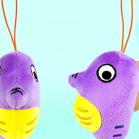 En gros Anoeo Porte-clés en peluche animaux de 3 pouces, jouets doux en polyester avec rembourrage en coton PP, pour pendentifs, machines à griffes et boîtes mystères