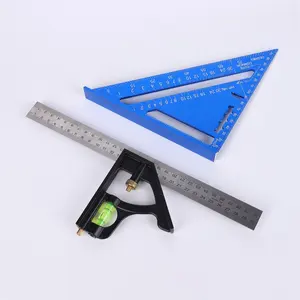 18cm Industrial Aluminum Square Portable Carpentry Triangle Ruler Easy-to-Use Speed Square For Woodworking OEM Supporte