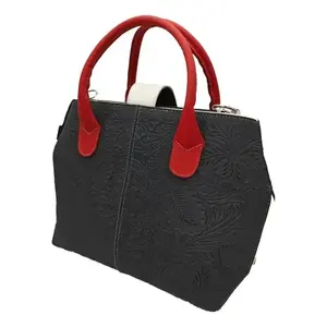 Bolso Tote de Cuero Vacuno de Lujo Fana Marbella, Diseño con Estampado de Personajes Multicolor, Estilo con Solapa, para Fiestas, para Chicas - Product Image 4
