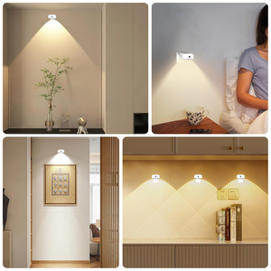 <b>Wireless</b> Rechargeable LED Puck Wall <b>Lamp</b> Remote Control 3000K-6500K Color Temp Dimmable & Timer Modern Design Wall-Mounted - Product Image 6