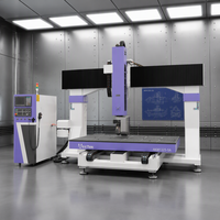 Routeur CNC 5 axes ACCTEK AKM1325-5A à déplacement vertical élevé, liaison 5 axes RTCP, machine de gravure 3D pour moules en mousse EPS, bois et composites