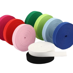 Fabriek Geprijsde Aangepaste Kleuren Verschillende Witte Zwarte Dubbele Bias Binding Elastische Band Tape Voor Buik Tailleband Riem - Product Image 1