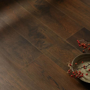 Conception européenne moderne Nouveau parquet <span class=keywords><strong>hybride</strong></span> à trois couches en bois d'ingénierie Intérieur lisse Espèces de chêne blanc pour le salon - Product Image 1