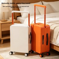Valise à roulettes unisexe conforme aux normes de cabine, 20 pouces, en ABS, avec poignée large, roues multidirectionnelles silencieuses, construction robuste et durable