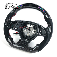 Volant en fibre de carbone LED avec palettes de changement de vitesse en fibre de carbone pour Chevrolet Camaro Corvette personnalisable
