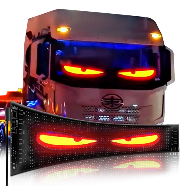 Angel wings Neon matrix Flexible Winking Blinking Modified Screen Realistic Magic Spirit Ring Dynamic Led Car Devil Eye Light