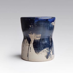 Table d'appoint d'angle de canapé, tabouret, table de chevet, petite table à thé de style nordique en pierre, motif peinture à l'encre - Product Image 5