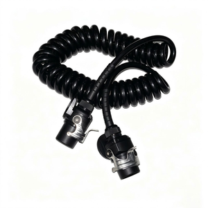 Neues <span class=keywords><strong>Melia</strong></span> 15-adriges Spiralkabel aus PU für Anhänger, Signalkabel für Nutzfahrzeugmonitore & Rückfahrkameras, Luftfahrtstecker-Kabel - Product Image 1