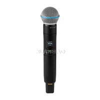 Kit de microphone vocal sans fil haute performance SLXD4D+ BETA58 KSM8 avec micro dynamique et récepteur numérique pour événements en direct