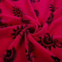 Tissu en velours tissé imprimé style coréen 100 % polyester pour la confection de robes - Vente en gros