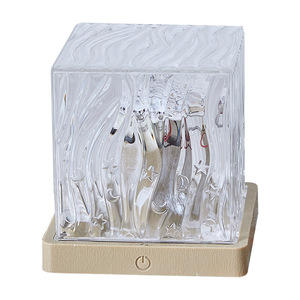 Luz ambiental cuadrada Aurora con control táctil LED, luz nocturna de escritorio para dormitorios con altavoz Bluetooth y alimentación USB - Product Image 5