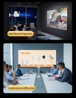 Mini projecteur TS-6 4K portable vidéo 3D prêt à l'emploi pour le home cinéma et les jeux Android 13 avec objectif à courte focale et mise au point automatique