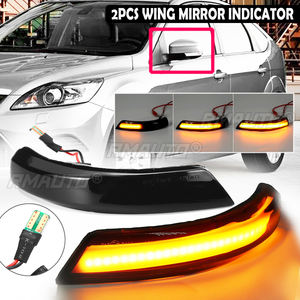 2 luces LED de señal de giro secuencial para espejo retrovisor lateral, indicador dinámico intermitente para Ford Focus Mk2 Mk3 08-16 Mondeo Mk4 - Product Image 1