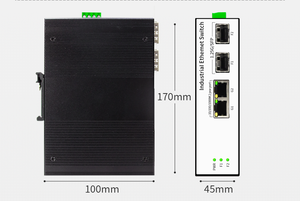 Commutateur Ethernet industriel Gigabit PoE <span class=keywords><strong>2</strong></span>*1000Mbps Rail DIN IP40 -40 185 °<span class=keywords><strong>F</strong></span> IEEE802.af/at Commutateur POE industriel extérieur <span class=keywords><strong>2</strong></span> ports SFP - Product Image 4