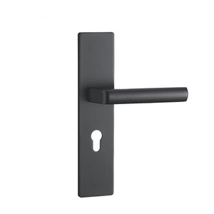 Black Heavy Duty Bathroom Quality Pure <b>Copper</b> Indoor Door Lock Light Luxury Villa Simple Design Door <b>Handle</b> - Product Image 2