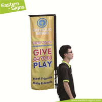 Drapeau portable personnalisé imprimé en forme de goutte d'eau pour course à pied, avec mât en aluminium et sac à dos, pour agriculture et extérieur