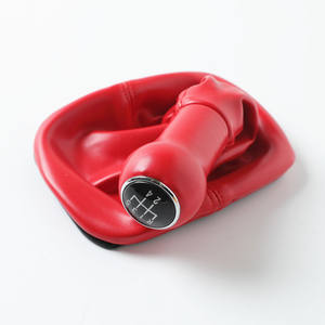Poignée de levier de vitesse en cuir pour Golf 5 6 vitesses, boîte manuelle, rouge, avec fonction lavable - Product Image 2