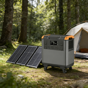 Station d'alimentation portable solaire pour camping et usage domestique, batterie à onde sinusoïdale pure, prise US/EU, port de démarrage T50*UC400, haute capacité 53 - Product Image 1