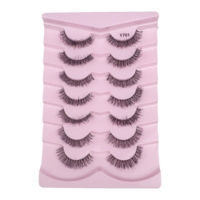 Pestañas Postizas de Visón Sintético, Ligeras y Esponjosas, 7 Pares, Reutilizables, para Maquillaje, Extensiones, Modelos, Belleza, Venta al Por Mayor, Pestañas Completas