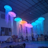 Éclairage Led coloré personnalisé de 2.5M, ballon de méduse gonflable suspendu, décorations pour événements