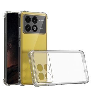 Pour <span class=keywords><strong>Poco</strong></span> X6 Pro 5G/K70E étui clair, 4 coins renforcés d'absorption des chocs couverture de téléphone portable en TPU souple pour Xiaomi <span class=keywords><strong>Poco</strong></span> X6 Pro 5G - Product Image 1