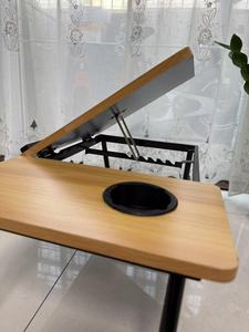 Table pliante portable pour ordinateur portable avec porte-gobelet, bande antidérapante et angle de table réglable - Product Image 4