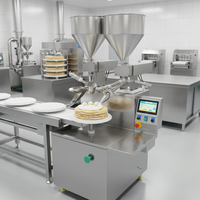 Machine industrielle à étaler la crème et la confiture pour gâteaux en couches