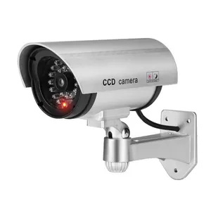 Lampu Keamanan Kamera CCTV LED Palsu, Lampu Peringatan Satu LED, Lampu Keamanan Palsu Dummy, Kamera CCTV Palsu