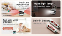 Caméra mobile 4G pour animaux de compagnie avec contrôle à distance pour toute la maison 135 °   Audio bidirectionnel grand angle pour chiens et chats