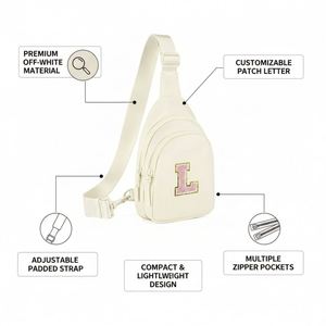 Sac de poitrine sport en nylon avec fermeture éclair - Sac banane décontracté portable pour femmes et hommes, idéal pour les voyages en extérieur et l'usage quotidien - Product Image 2