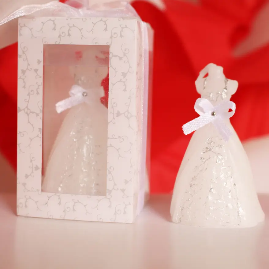 open lace back dress Wedding Party Favor Box with Almond Candy, Bridal Shower, Wedding Show   Happy Times Favors