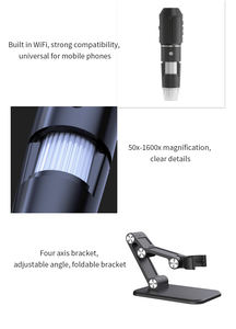 Dearsee 1600X <span class=keywords><strong>microscope</strong></span> télé<span class=keywords><strong>phone</strong></span> portable <span class=keywords><strong>Wifi</strong></span> <span class=keywords><strong>microscope</strong></span> pour l'électronique - Product Image 5