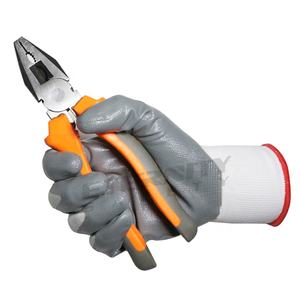 MaxiTough Yüksek Kaliteli En388 4122X Yağ-ve Kimyasal Dayanımlı 13 Gauge Polyester Ucuz Genel Bahçe İşleri Güvenlik Nitril Düz Eldiven Erkekler İçin - Product Image 2