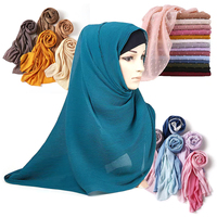 Hijabs en Chiffon Premium pour Femmes, Turban Musulman pour Femme, Écharpes pour Voiles