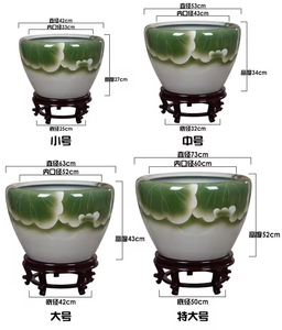 Lavabos de comptoir flottants en céramique moderne pot de lavabo pour salle de bain pour projet d'hôtel à fleurs vertes - Product Image 5