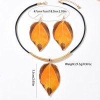 Parure de bijoux de luxe pour femme, style ethnique bohème rétro européen, en alliage, motif feuille, pour anniversaire et soirée