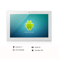 Perangkat Manajemen Umpan Balik Tablet Android 10.1 Inci untuk Restoran, Meja Berdiri Bentuk L, Mesin Periklanan, dan Layar Display