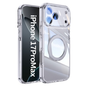 <span class=keywords><strong>Coque</strong></span> de protection magnétique transparente bicolore à pression à chaud pour <span class=keywords><strong>iPhone</strong></span> 17 Pro Max avec support intégré - Product Image 5