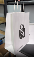 Sacs d'emballage rectangulaires de luxe en papier écologique personnalisés pour vêtements et chaussures avec logo imprimé personnalisé
