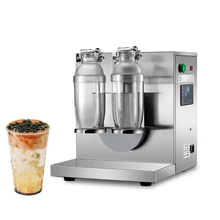 Macchina per agitare la doppia tazza, macchina per shaker per tè al latte a bolle, macchina per frappè automatica