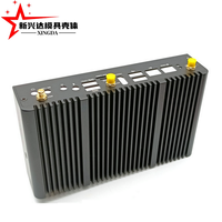 Casing Pendingin Pasif Aluminium Ekstrusi Full Fin Berlapis Anodize Hitam untuk Mini PC Industri Tanpa Kipas