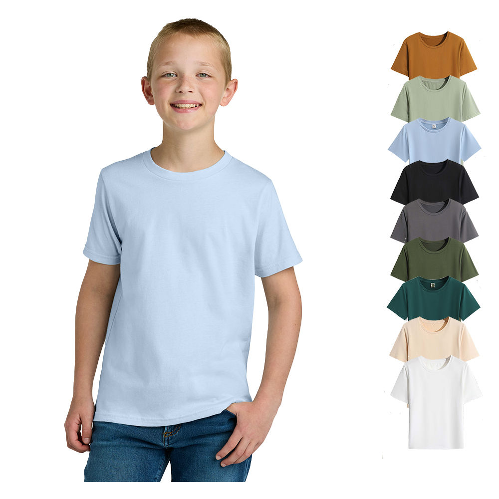 Wholesale Boys Clothing Custom Logo Printing Children Short Sleeve