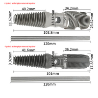 Extracteur de vis cassé endommagé et dénudé réparation de filetage enlever le tuyau de robinet cassé 1/2 3/4 extracteur de vis à Double tête
