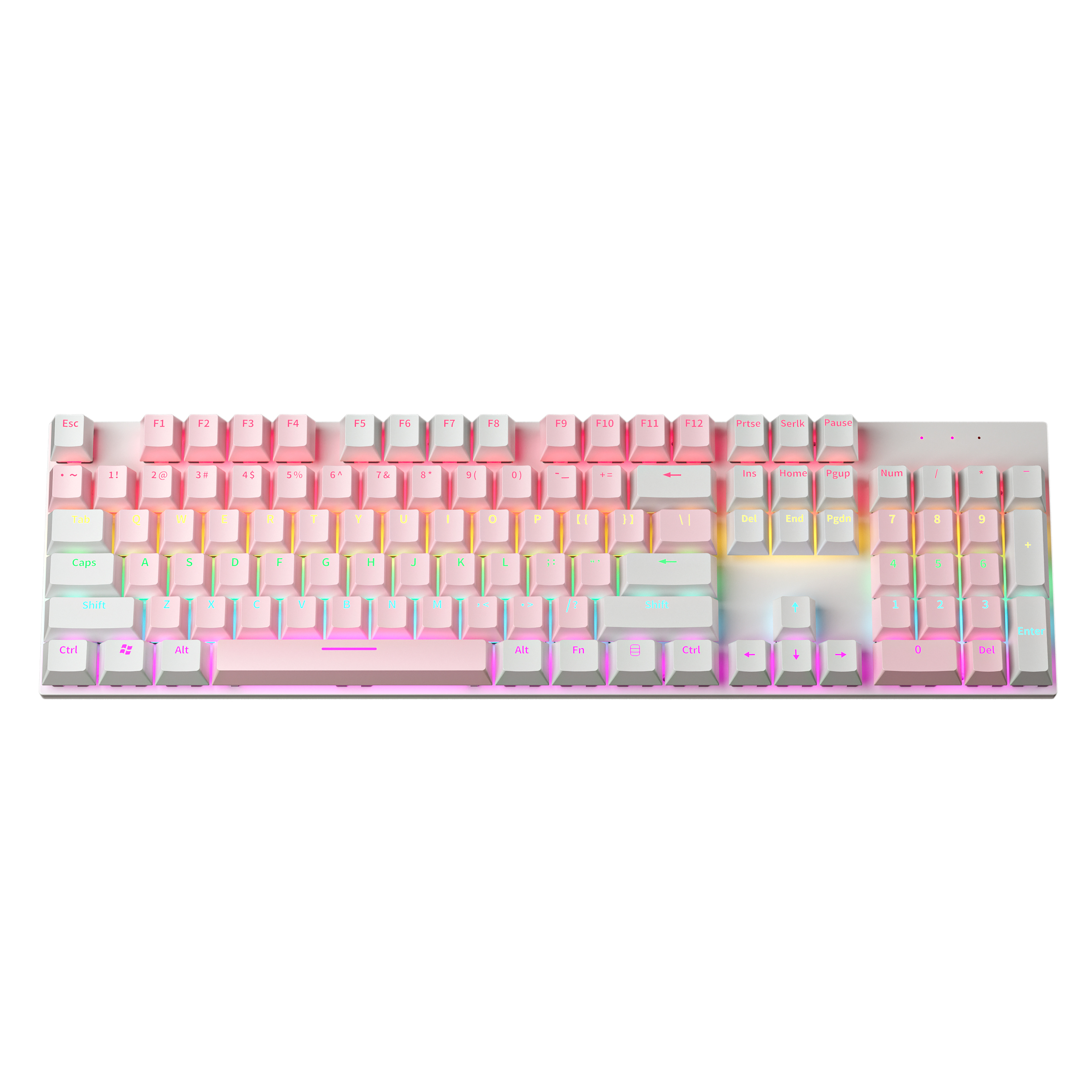 Rose et blanc