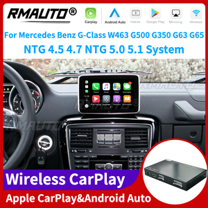 RMAUTO ระบบไร้สาย Apple CarPlay NTG 4.5 4.7 NTG 5.0 5.1 สำหรับรถยนต์เมอร์เซเดส-เบนซ์ G-Class W463 G500 G350 G63 G65 รองรับ Android Auto และ Mirror Link - Product Image 1