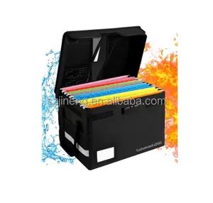 Top Quality Valuables Information File Storage Bag Travel Safe Fire Proof File Organizer Box Documents
