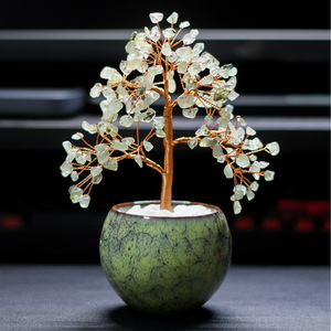 Citrine <b>Crystal</b> <b>Tree</b> Handmade Money <b>Tree</b> Ceramic Base Home Decoration Ornament - Product Image 4