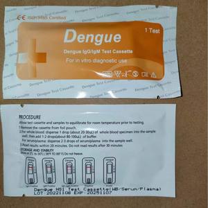 Cassette de <span class=keywords><strong>test</strong></span> <span class=keywords><strong>Dengue</strong></span> IgG/IgM et NS1, kit de diagnostic jetable pour utilisation in vitro, certifié CE - Product Image 5