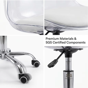 <span class=keywords><strong>Silla</strong></span> de <span class=keywords><strong>Escritorio</strong></span> Giratoria con Ruedas para Comedor, <span class=keywords><strong>Silla</strong></span> Elevadora de Acrílico Giratoria para Computadora, <span class=keywords><strong>Silla</strong></span> Ergonómica de Oficina con Ruedas - Product Image 6